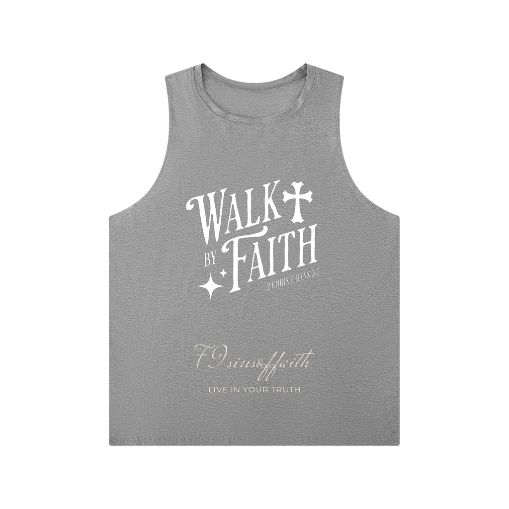 Men's Solid Color Crewneck Tank Top