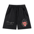 Unisex Vintage Wash Raw Edge Shorts
