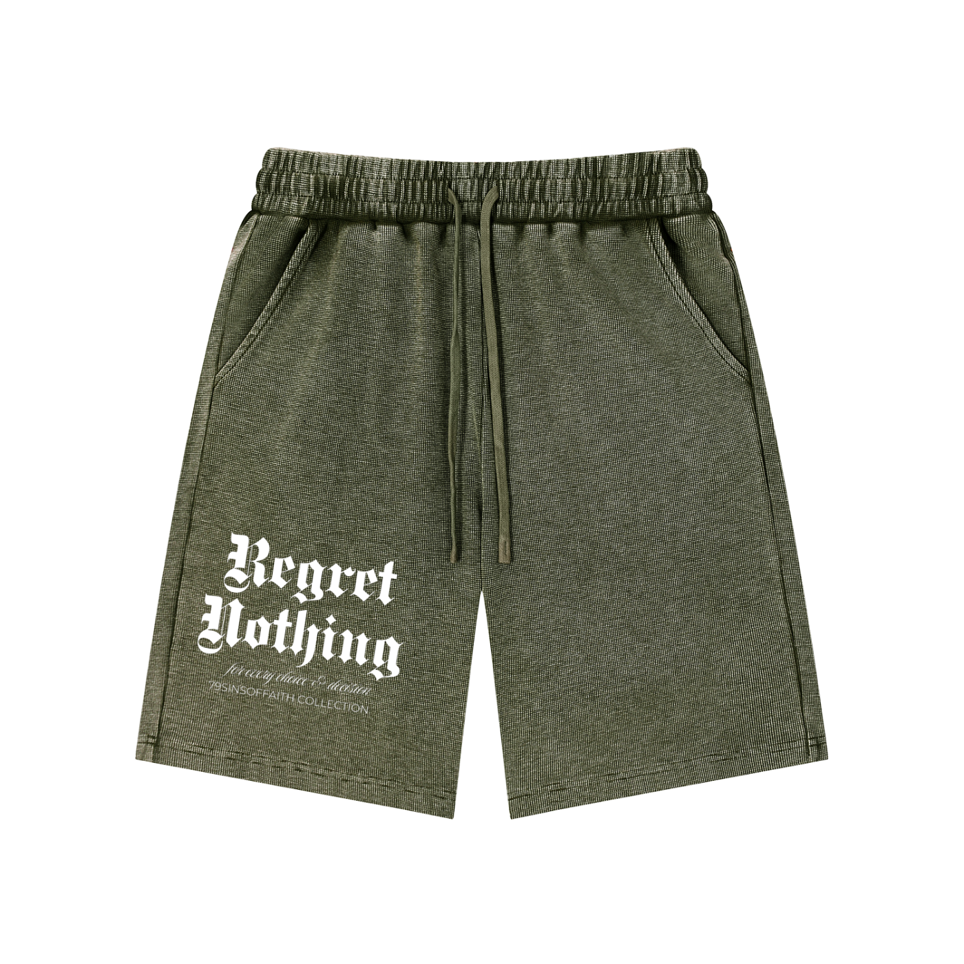 Mineral Wash Waffle Knit Shorts