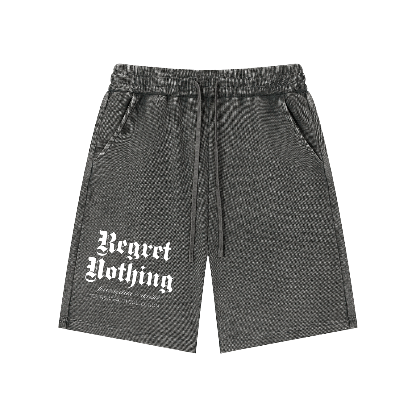 Mineral Wash Waffle Knit Shorts