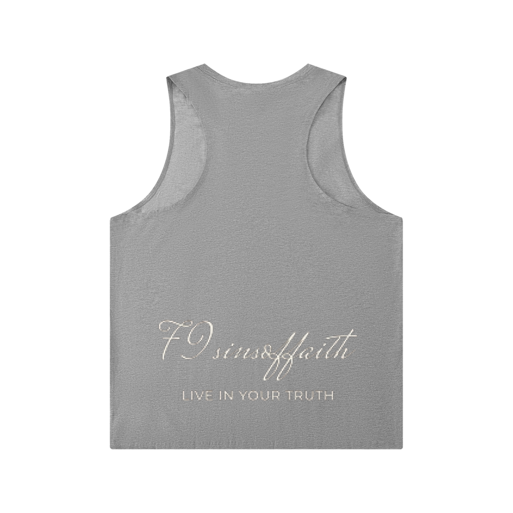 Men's Solid Color Crewneck Tank Top